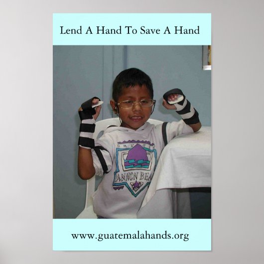 Een hand uitlenen om een hand op te slaan poster (Voorkant)