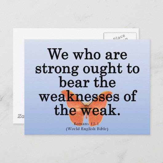 Een handbediende Romans 15-1 lenen Briefkaart (Voorkant / Achterkant)