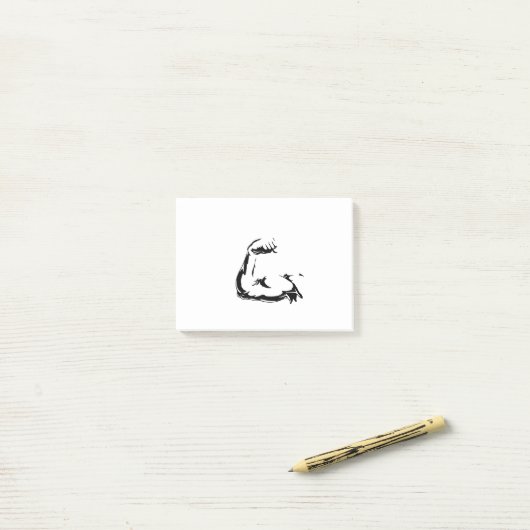 Een handbiceps post-it® notes (Op bureau)
