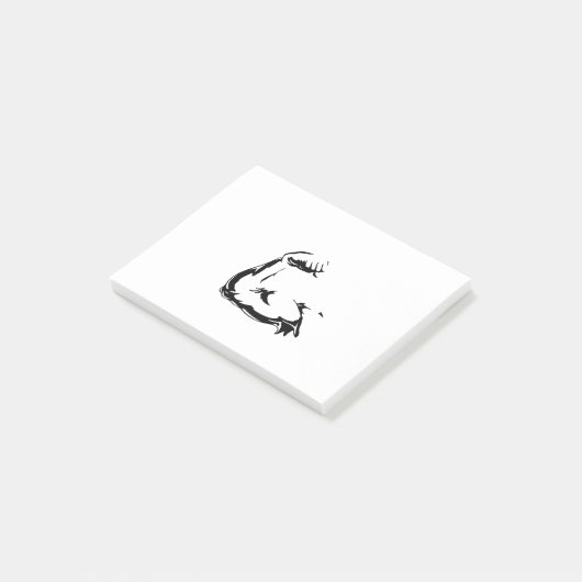 Een handbiceps post-it® notes (Schuin)