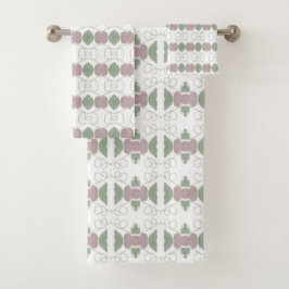 Een handdoek in vervaagd Roos bloemig en groen