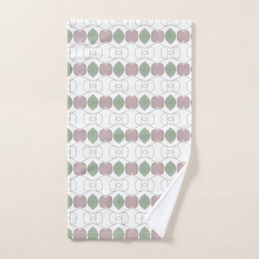 Een handdoek in vervaagd Roos bloemig en groen (Handdoek)