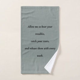 Een handdoek voor uw problemen - Comfort Quote
