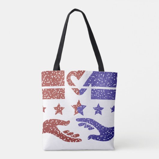 Een handdruk voor verandering tote bag (Achterkant)