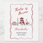 Een handgetekende Italiaanse rode Vrijgezellenfees Wijn Etiket (Enkel label)