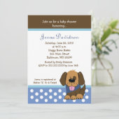 Een handige puppy Dog Baby Boy Shower 5x7 Kaart (Staand voorkant)