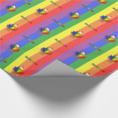 Een handige Rooster met De Colores Cadeaupapier (Hoek)