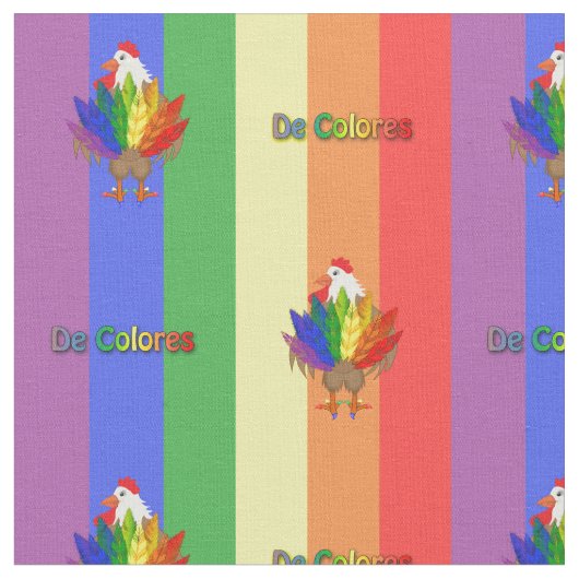 Een handige Rooster met De Colores Stof (Close Up)
