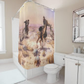 “Eén handige” westerse kunst van Charles M Russell Douchegordijn (In situ)