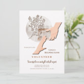 Een handje lenen kaart (Staand voorkant)