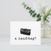 Een handtas? briefkaart (Staand voorkant)