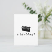 Een handtas? briefkaart (Staand voorkant)