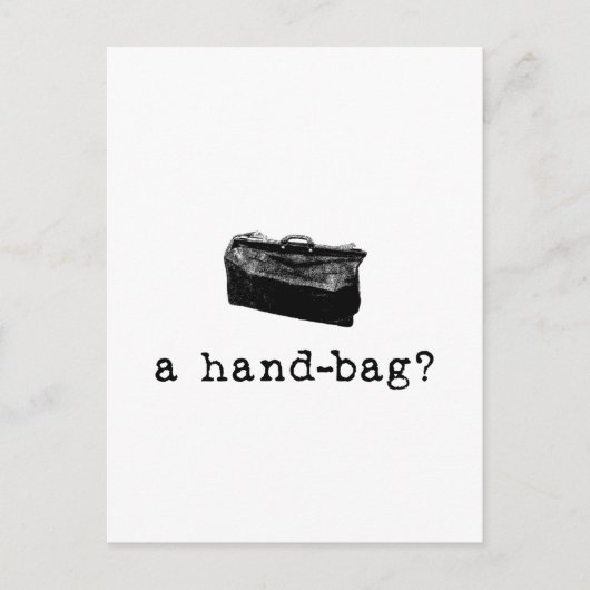 Een handtas? briefkaart (Voorkant)