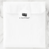 Een handtas? ronde sticker (Tas)