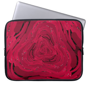 Een handtekenpatroon gemaakt van een rode gradiënt laptop sleeve