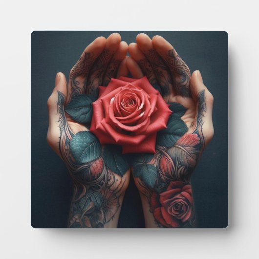 Een handvol Rozen Fotoplaat (Voorkant)