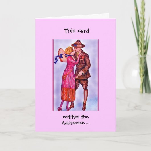 Een Hanky-Panky thuiskomst Kaart (Voorkant)