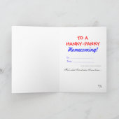 Een Hanky-Panky thuiskomst Kaart (Binnen)
