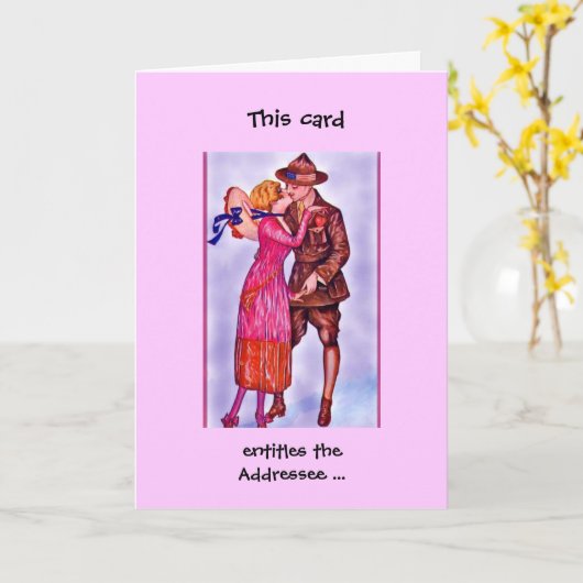 Een Hanky-Panky thuiskomst Kaart (Gele Bloem)