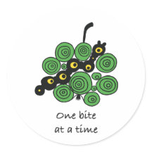 Eén hapje tegelijk Ronde sticker – Lieve worm Dood