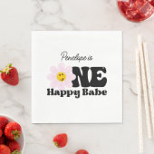 Een Happy Babe First Birthday Paper Napkins Servet (Insitu)