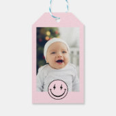 Een Happy Babe Girl Verjaardag Foto Gift Label Cadeaulabel (Achterkant)