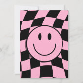 Een Happy Babe Happy Face Roze Meisje 1e verjaarda Kaart (Achterkant)