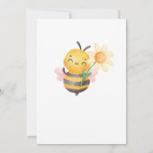 Een Happy Bee Honey Yellow Bee Girls 1e verjaardag Kaart (Achterkant)
