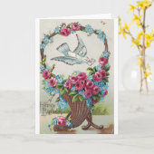 Een Happy Birthday Basket en Dove Kaart (Gele Bloem)