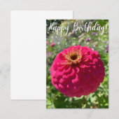 Een 'Happy Birthday'-kaart van Z Bedankkaart (Voorkant / Achterkant)