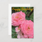 Een 'Happy Birthday'-kaart van Z. Bedankkaart (Voorkant / Achterkant)