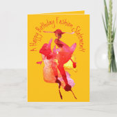 Een Happy Birthday Mode Statement Verjaardag Kaart (Voorkant)