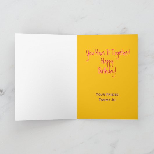 Een Happy Birthday Mode Statement Verjaardag Kaart (Binnen)