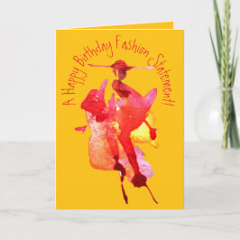 Een Happy Birthday Mode Statement Verjaardag Kaart