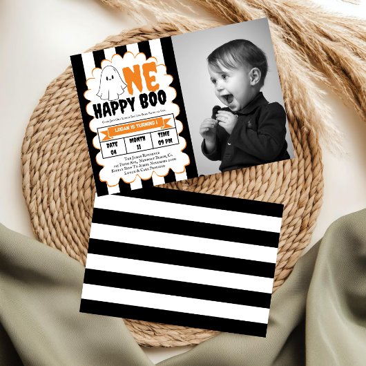 Een Happy Boo Boy 1e verjaardag Uitnodiging