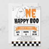 Een Happy Boo Boy 1e verjaardagsfeestje Kaart (Voorkant)