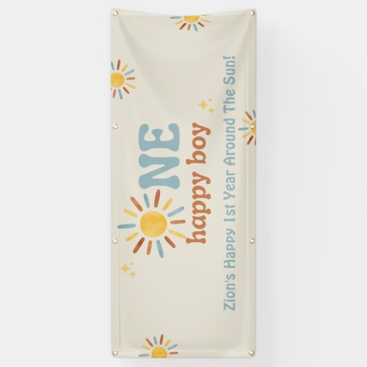 Een Happy Boy Banner (Verticaal)