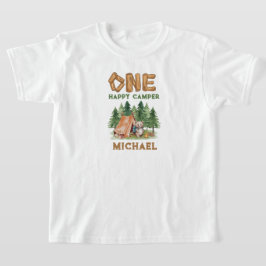 Een Happy Camper 1e verjaardag T-shirt