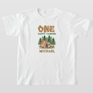 Een Happy Camper 1e verjaardag T-shirt