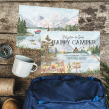 Eén Happy Camper 1st Birthday Camping