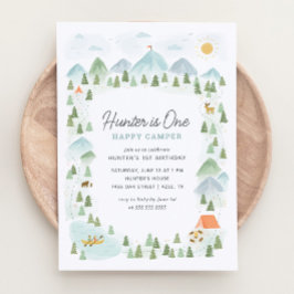 Eén Happy Camper 1st Birthday Kaart