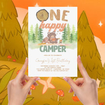 Eén Happy Camper 1st Birthday