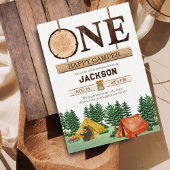 Eén Happy Camper 1st Birthday Kaart