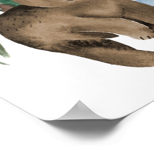 Een Happy Camper 1st Birthday Milestone Grafiek Poster (Hoek)