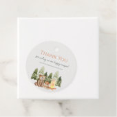 Eén Happy Camper 1st Birthday Party Favor Label (In situ)