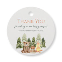 Eén Happy Camper 1st Birthday Party Favor Label