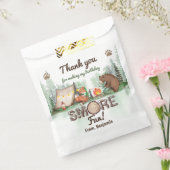 Een Happy Camper Beer Forest Verjaardag gunstzak Bedankzakje (Gezegeld)