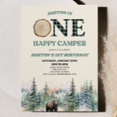 EEN Happy Camper Beer Groen 1e Verjaardagsfeest Kaart