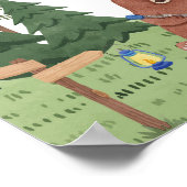 Een Happy Camper Birthday Camping Kaarten en Gifts Poster (Hoek)