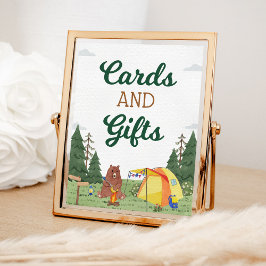 Een Happy Camper Birthday Camping Kaarten en Gifts Poster
